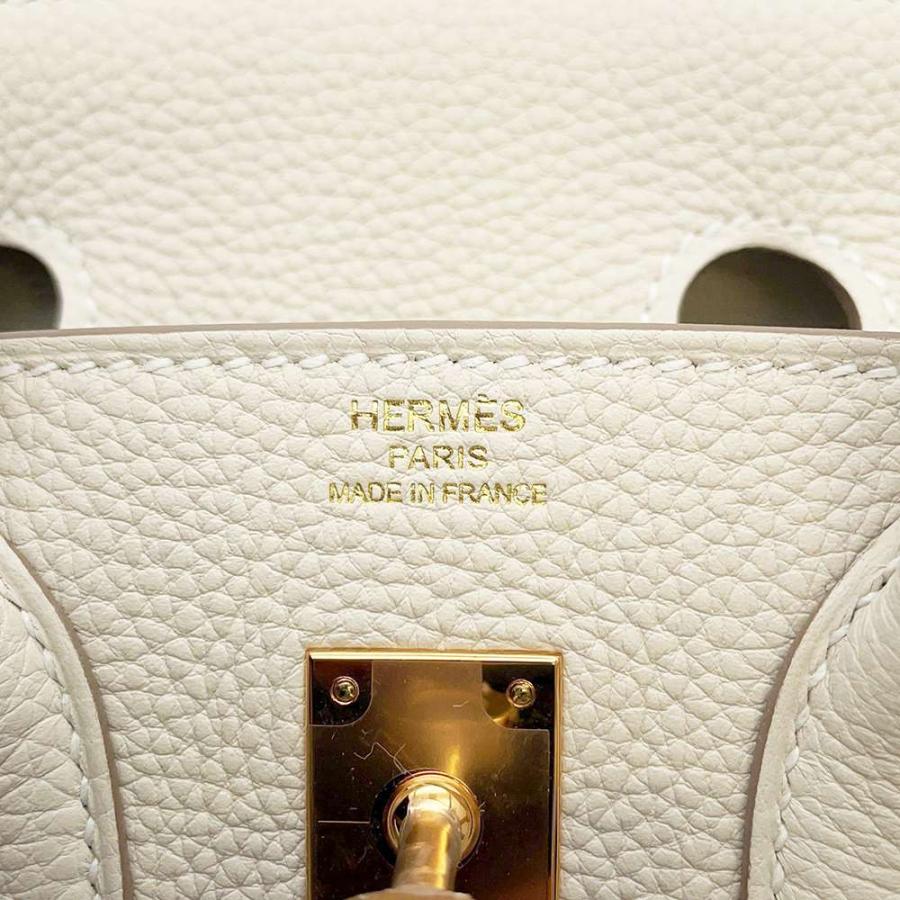 エルメス バーキン25 クレ/ピンクゴールド金具 トゴ U刻印 HERMES 