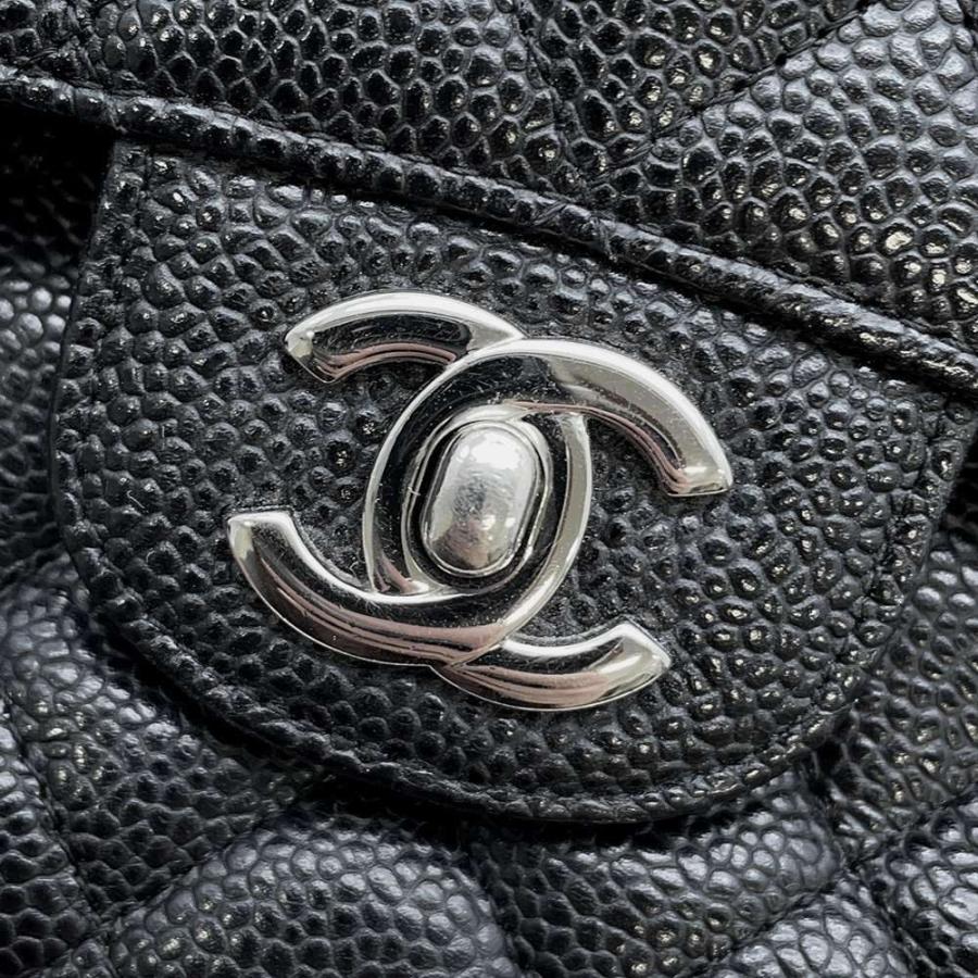 シャネル チェーンショルダーバッグ マトラッセ25 ココマーク ダブルチェーン キャビアスキン A01112 CHANEL 黒 シャネル チェーンショルダーバッグ マトラッセ25 ココマーク ダブル
