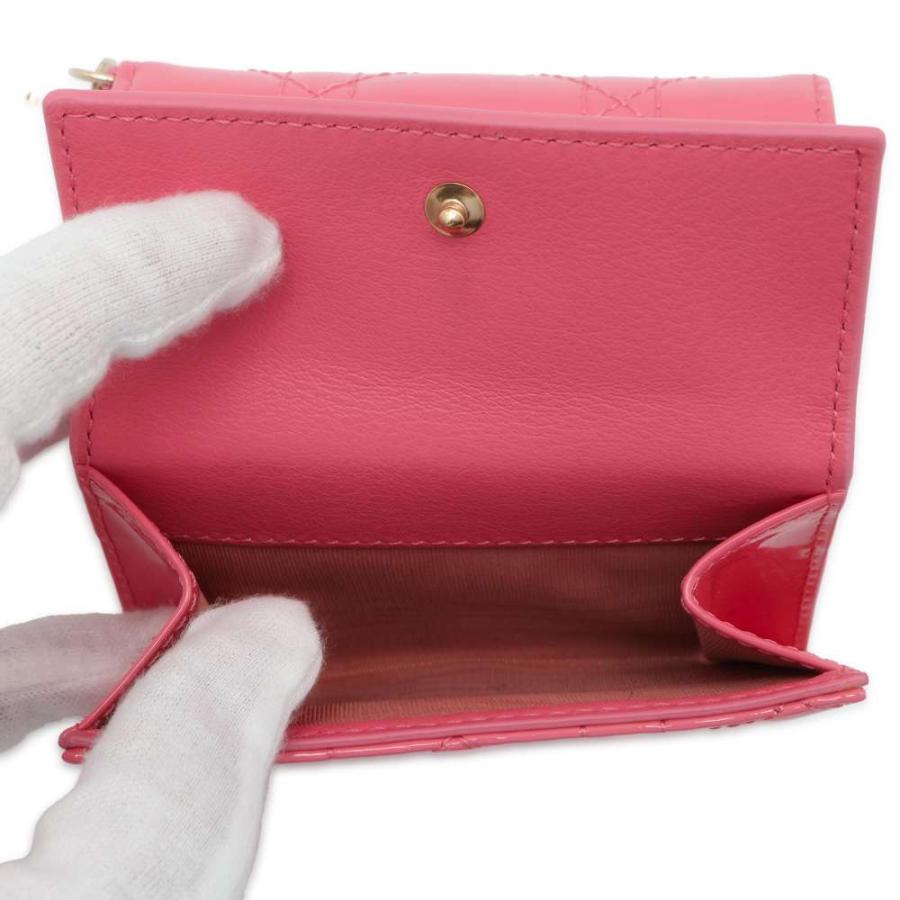 クリスチャン・ディオール 三つ折り財布 LADY DIOR ロータスウォレット