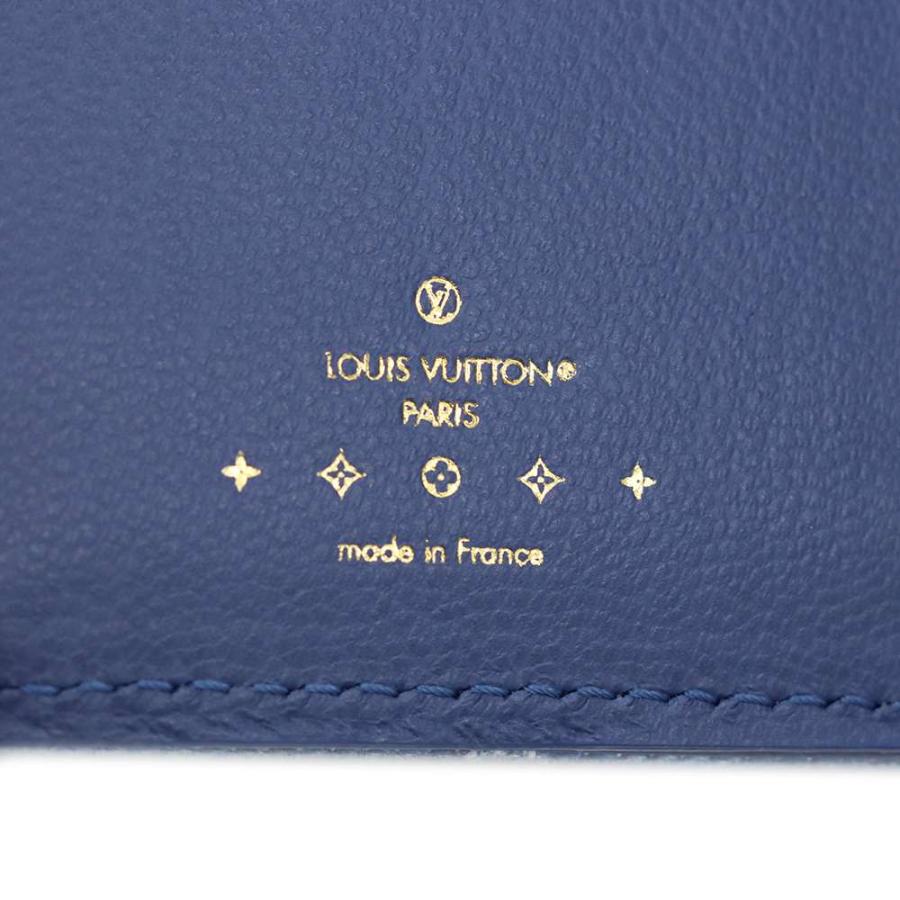 美品 ルイヴィトン  モノグラムデニム  LV リミックス ポルトフォイユ ルー 二つ折り財布 コンパクト財布 日本限定 ブルーデニム  M83160 ルイヴィトン 二つ折り財布 モノグラム・デニム/LV リミックス