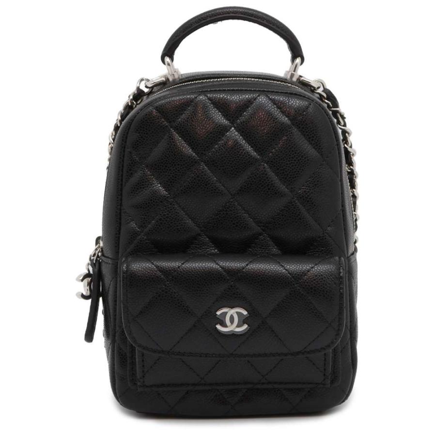 シャネル リュック マトラッセ ココマーク キャビアスキン ミニ AP3753 CHANEL バッグ バックパック 黒 【安心保証 ...