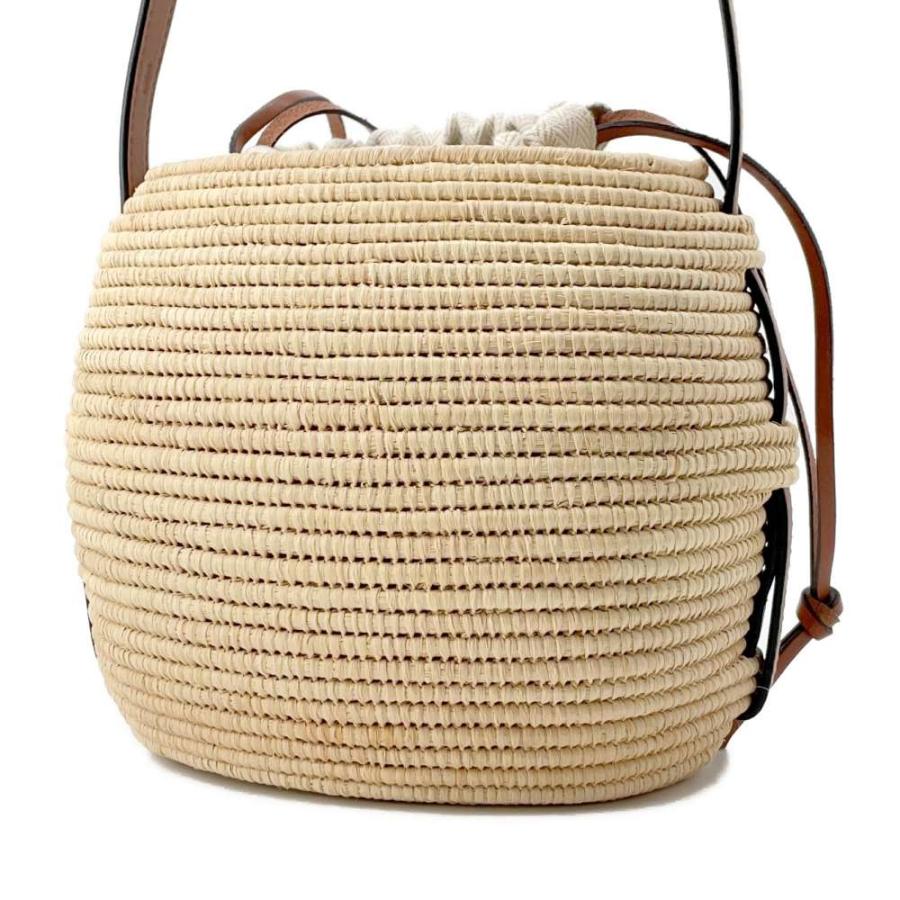 専用出品LOEWEロエべ★ビーハイブ バスケットカゴバッグ ラフィア×カーフ ロエベ ショルダーバッグ ビーハイブ ラフィア/カーフレザー