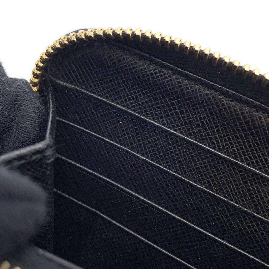 プラダ 長財布 サフィアーノ ラウンドジップ レザー PRADA 財布 黒