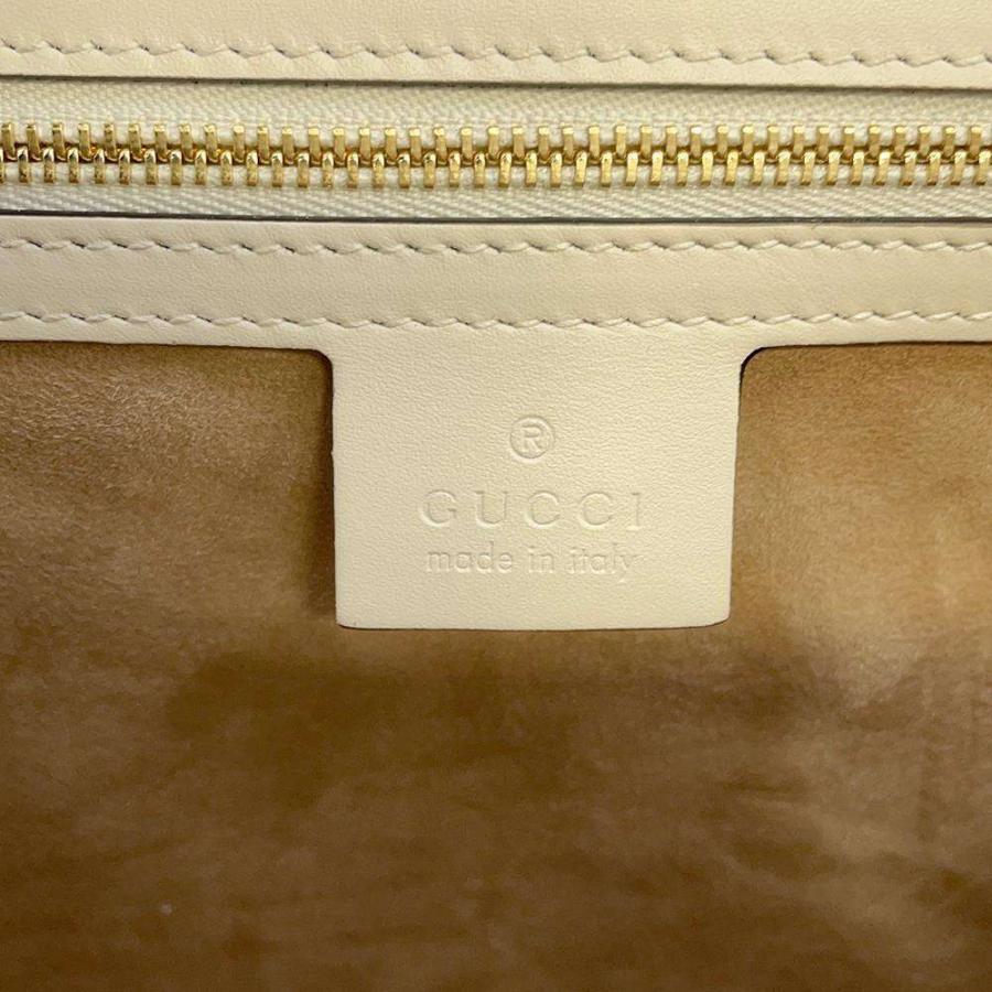 グッチ GUCCI ハンド アイボリー レザー　シマレザー2wayショルダー グッチ ハンドバッグ シルヴィ カーフレザー 431665 GUCCI 2way