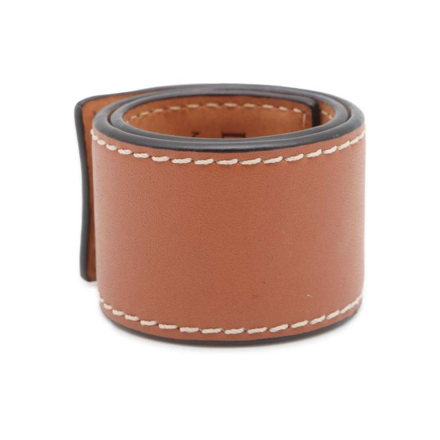 ☆新品未使用☆ LOEWE スラップブレスレット　タン　レザーバングル ロエベ ブレスレット スラップ レザー 11919336 0020 1100 LOEWE