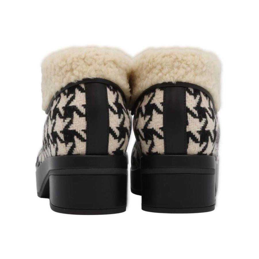 グッチ ブーツ 千鳥格子 ウール ボア レディースサイズ37 591039 GUCCI 
