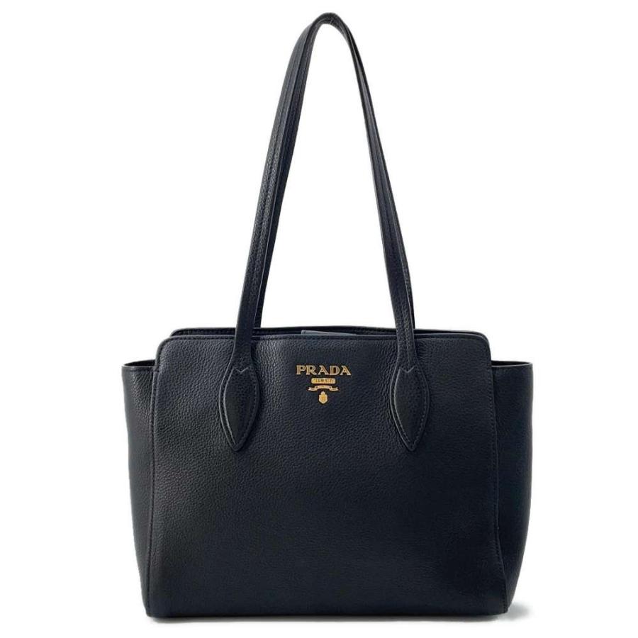 プラダ トートバッグ レザー 1BG112 PRADA ショルダーバッグ 黒 