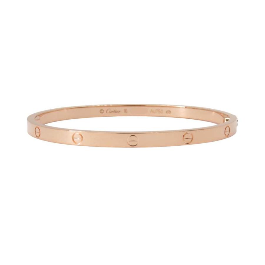 s*e様 Cartier カルティエ ラブブレス ピンクゴールド サイズ16 銀 カルティエ ブレスレット ラブブレス SM K18PGピンクゴールド サイズ16