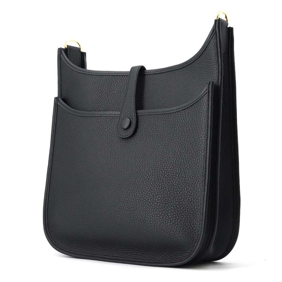 エルメス ショルダーバッグ エブリン3 PM ブラック/ゴールド金具 トリヨンクレマンス K刻印 黒 エルメス ショルダーバッグ エブリン3 PM ブラック/ゴールド金具