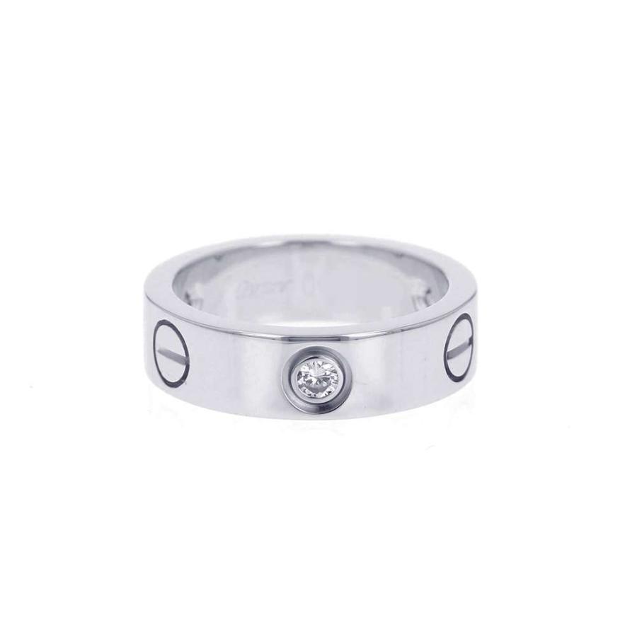 カルティエ リング ラブリング ハーフダイヤ ダイヤモンド3P 計0.22ct