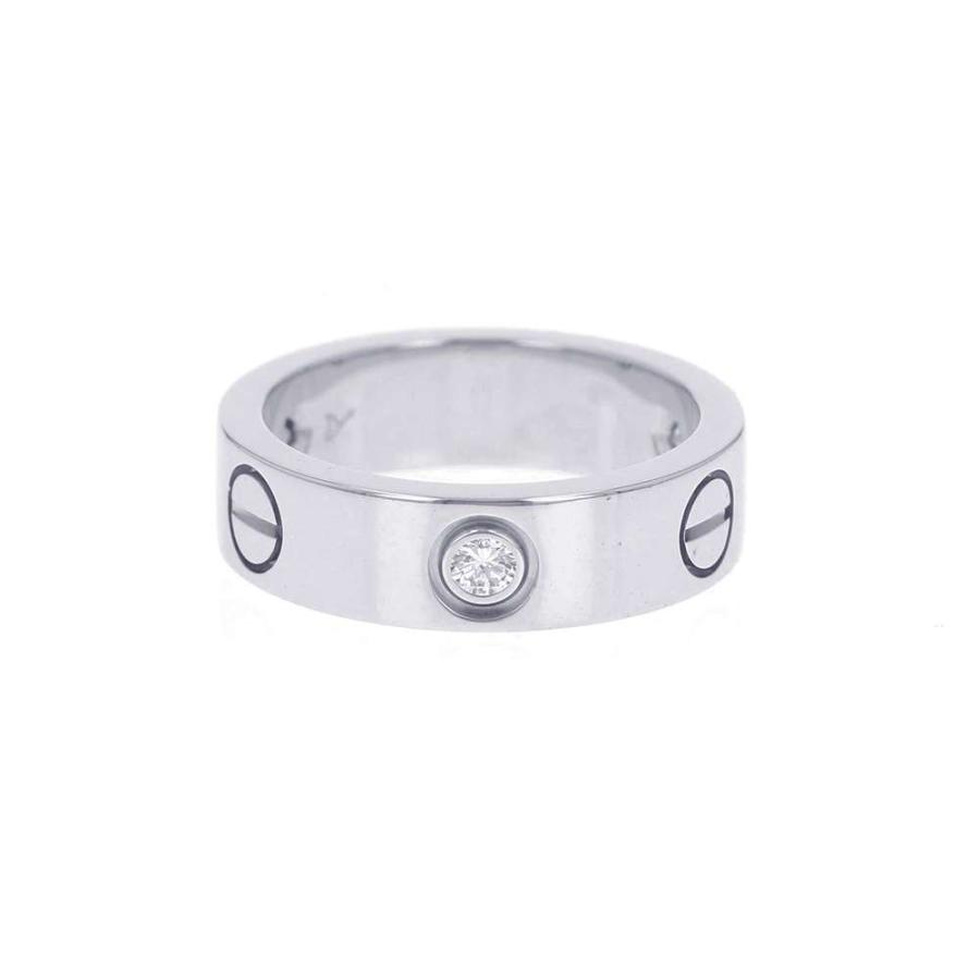カルティエ リング ラブリング ハーフダイヤ ダイヤモンド3P 計0.22ct
