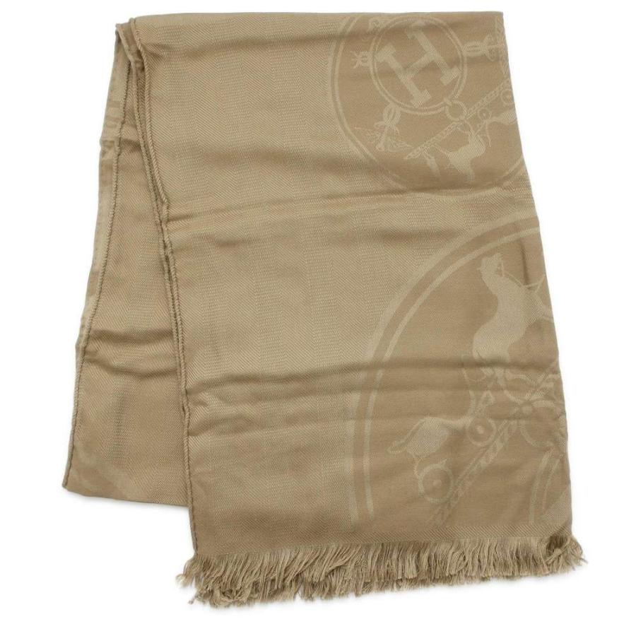 エルメス ニューリブリス ストール ショール Hロゴ カシミヤ×シルク