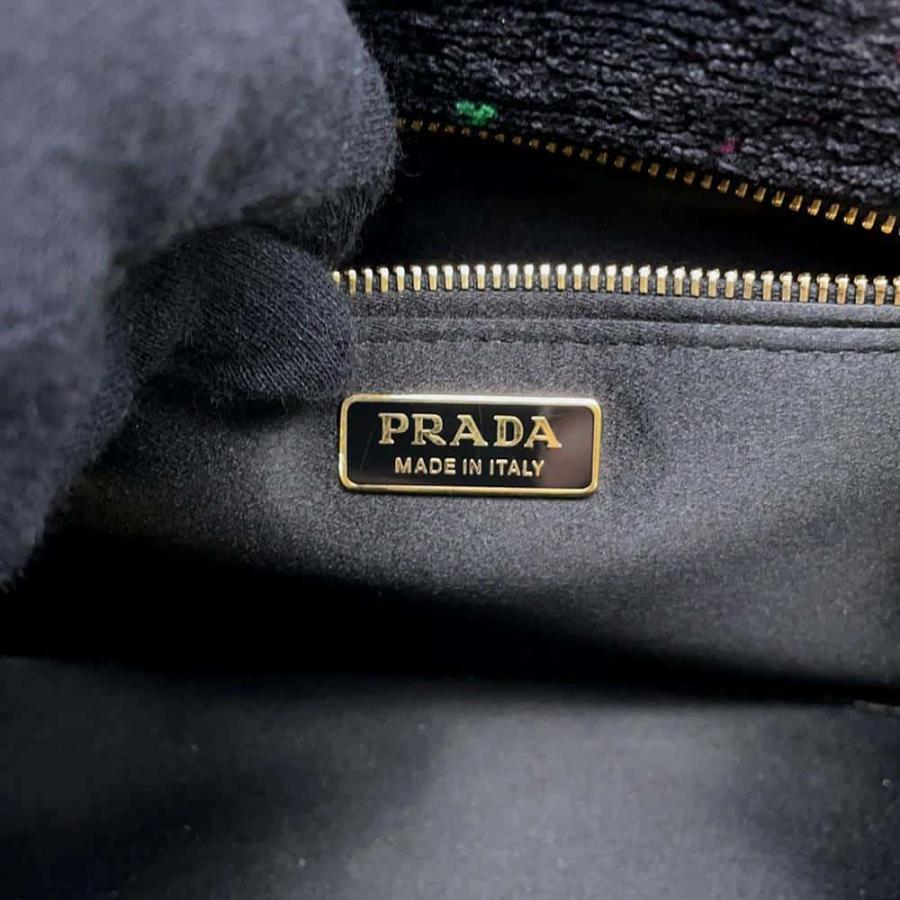 プラダ ハンドバッグ カナパ ミニ ベロア 1BA038 PRADA バッグ