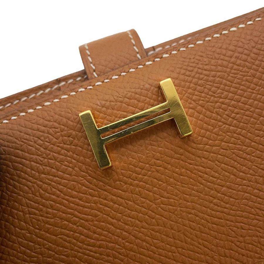エルメス 二つ折り財布 ベアンコンパクト ゴールド/ゴールド金具