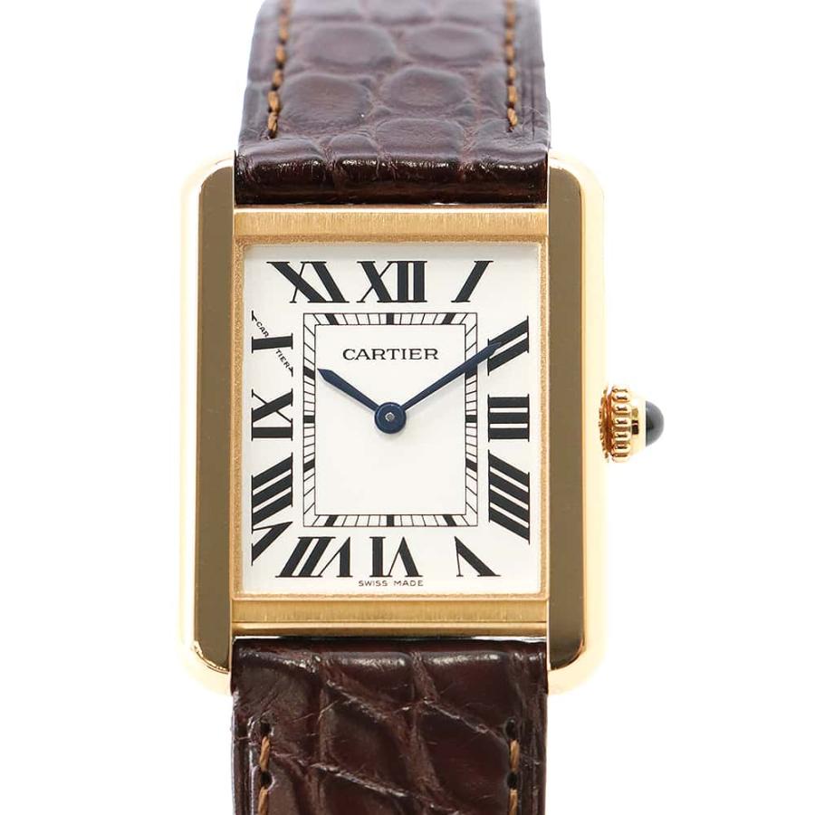 カルティエ タンクソロ SM W5200024 Cartier シルバー文字盤
