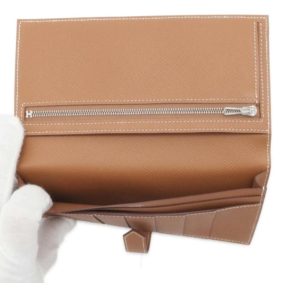 エルメス ベアンスフレ ヴォーエプソン ゴールド H039785CC37 ゴールド金具 二つ折り長財布 HERMES 新品 155744 エルメス ベアンスフレ ベアンロングウォレット ゴールド エプソン