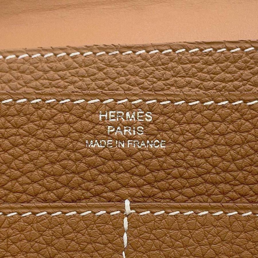 【美品】エルメス ドゴンGM デュオ　トゴ　ゴールド 長財布 HERMES 【超美品】エルメス ドゴン GM デュオ トゴ ゴールド