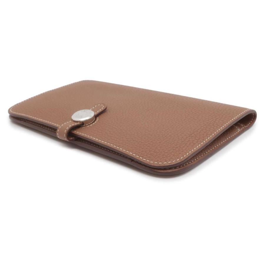 エルメス 長財布 ドゴンGM デュオ ゴールド/シルバー金具 トゴ Y刻印