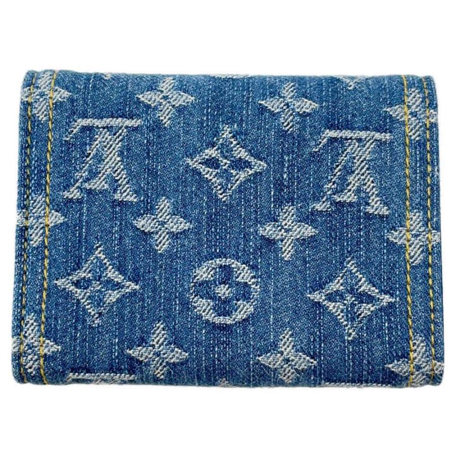 ルイヴィトン 三つ折り財布 モノグラム・デニム ポルトフォイユ