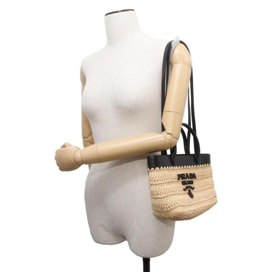 プラダ トートバッグ クロシェ ミニ ラフィア レザー 1BG501 PRADA