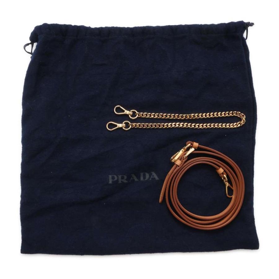 プラダ ショルダーバッグ クロシェ ミニポーチ ラフィア 1NR015 PRADA
