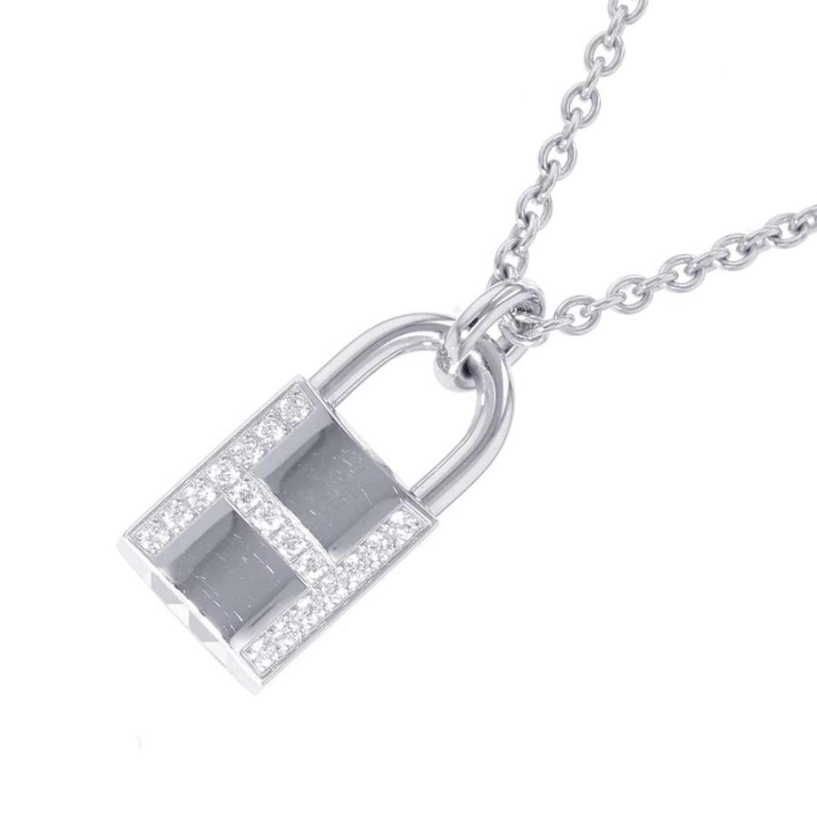 エルメス ネックレス アミュレット カデナ ケリー ダイヤ 18P 0.09ct 