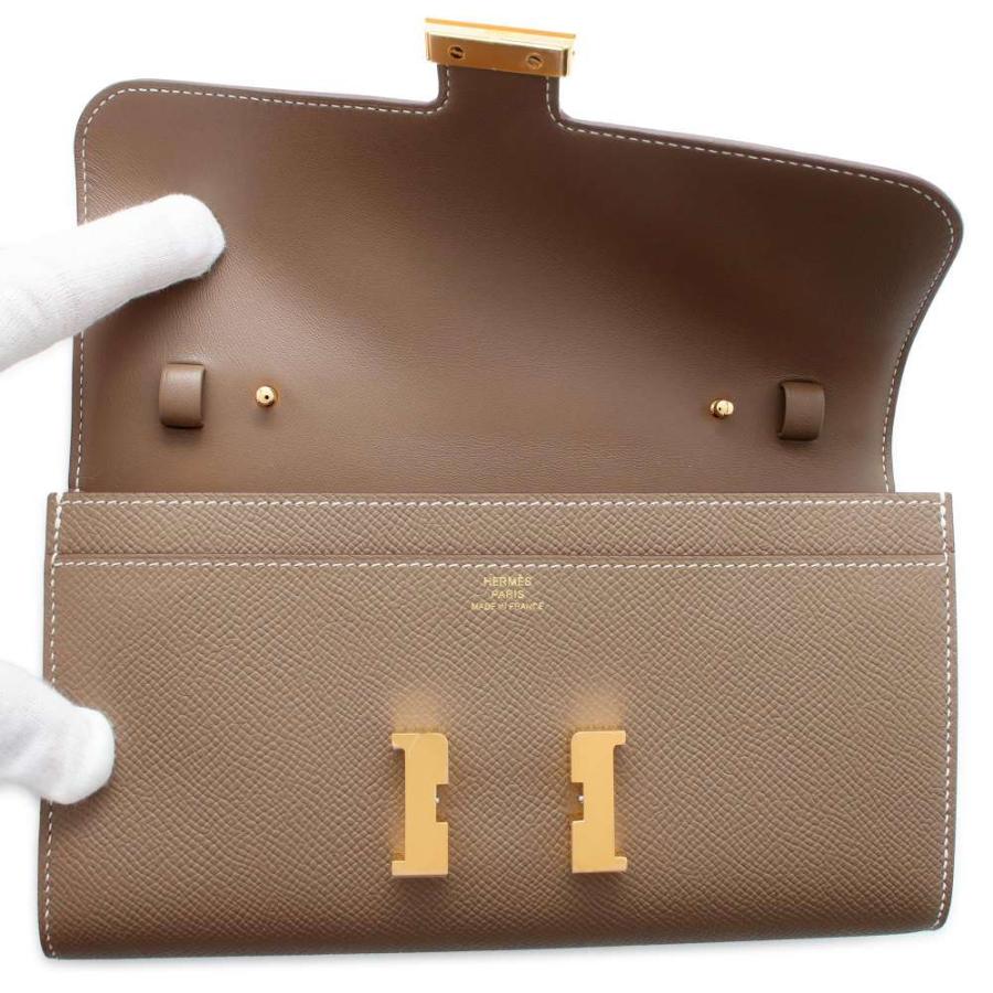 エルメス 長財布 コンスタンス トゥーゴー ロング エトゥープ/ゴールド