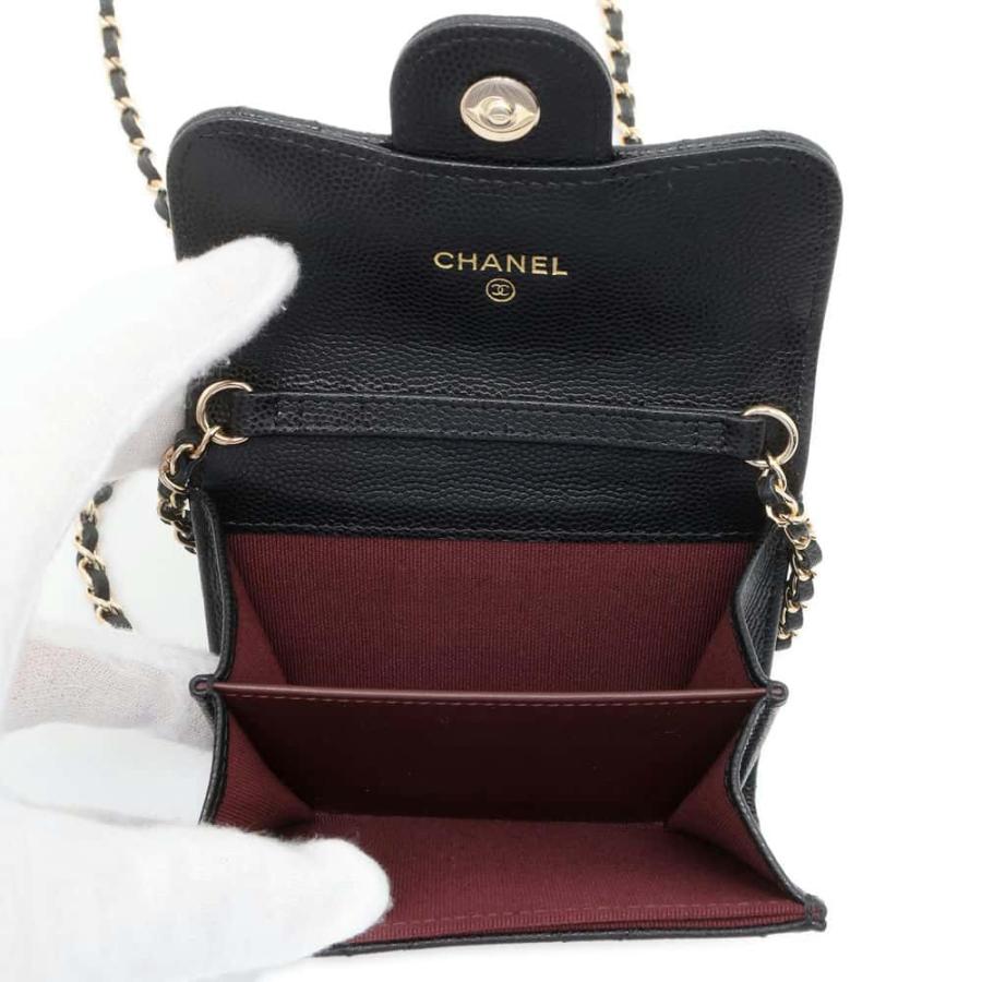 【cpn】CHANEL シャネル 財布 シャネル チェーンウォレット マトラッセ ココマーク キャビアスキン