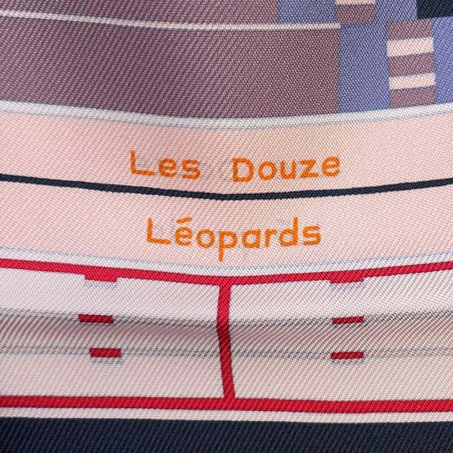 エルメス スカーフ カレ90 ダブルフェイス 12頭のレオパード Les Douze