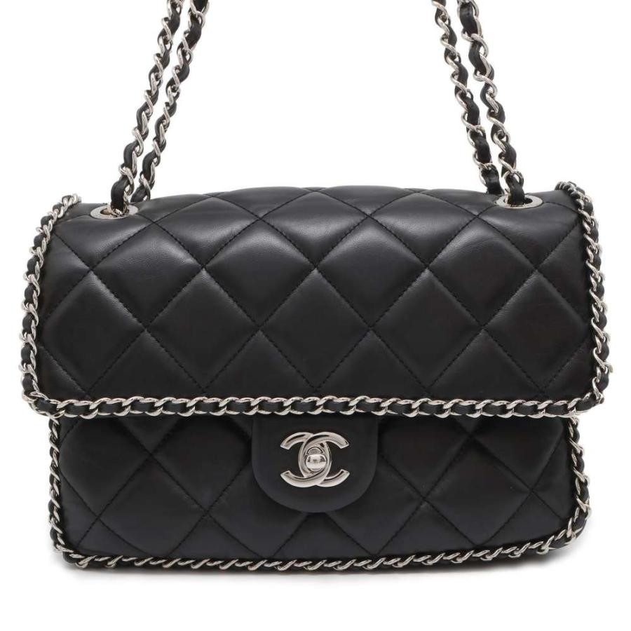 CHANELマトラッセチェーンバッグ シャネル チェーンショルダーバッグ マトラッセ ココマーク クランプル