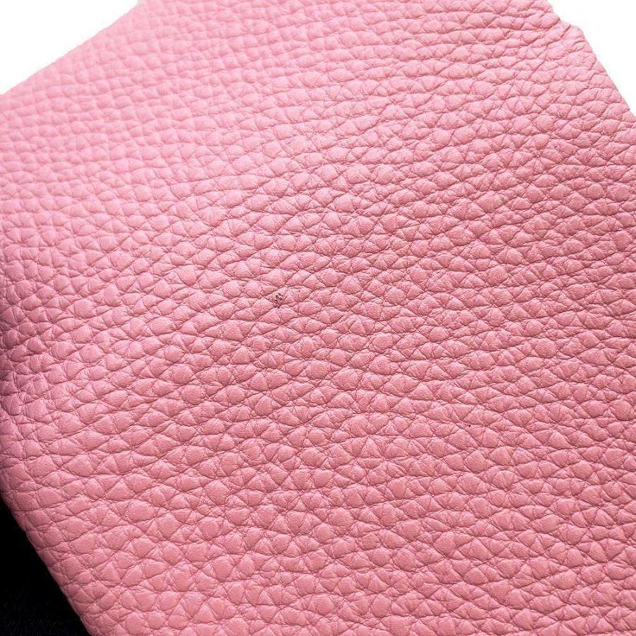 エルメス コインケース バスティア ピンク/シルバー金具 トリヨン