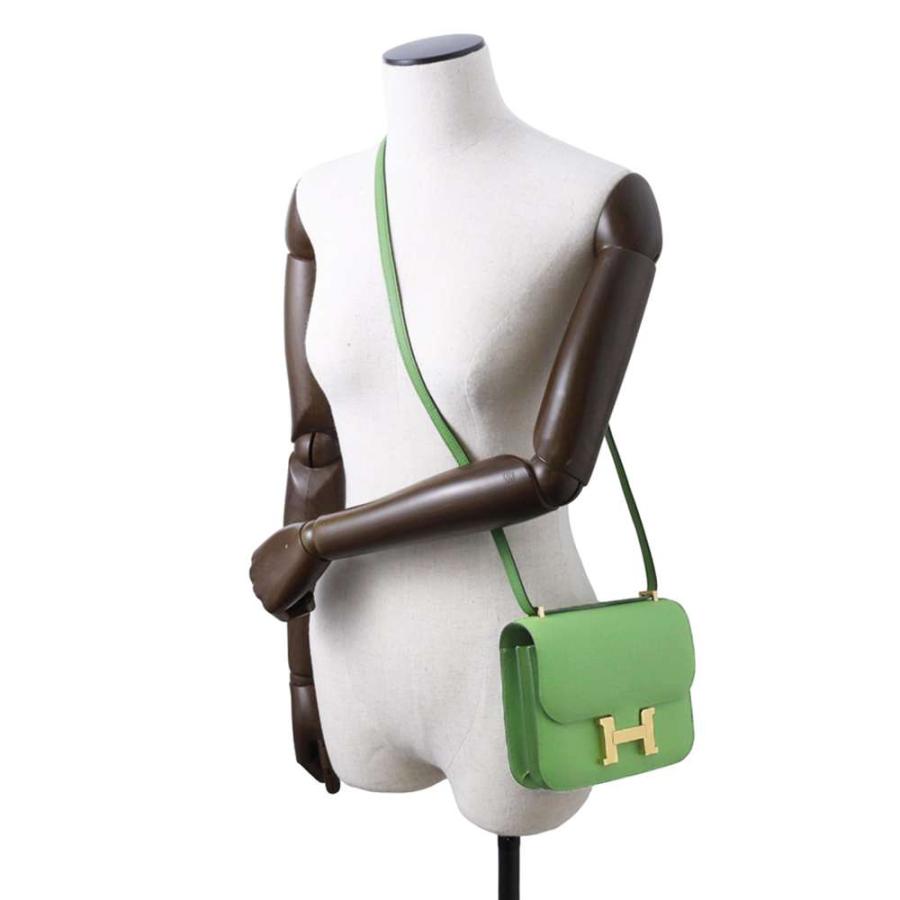 エルメス ミニ コンスタンス3 ミロワール ヴェールユッカ/シルバー金具/ホワイトラッカー金具 エプソン W刻印 HERMES エルメス ショルダーバッグ コンスタンス3 ミニ 18 ミロワール