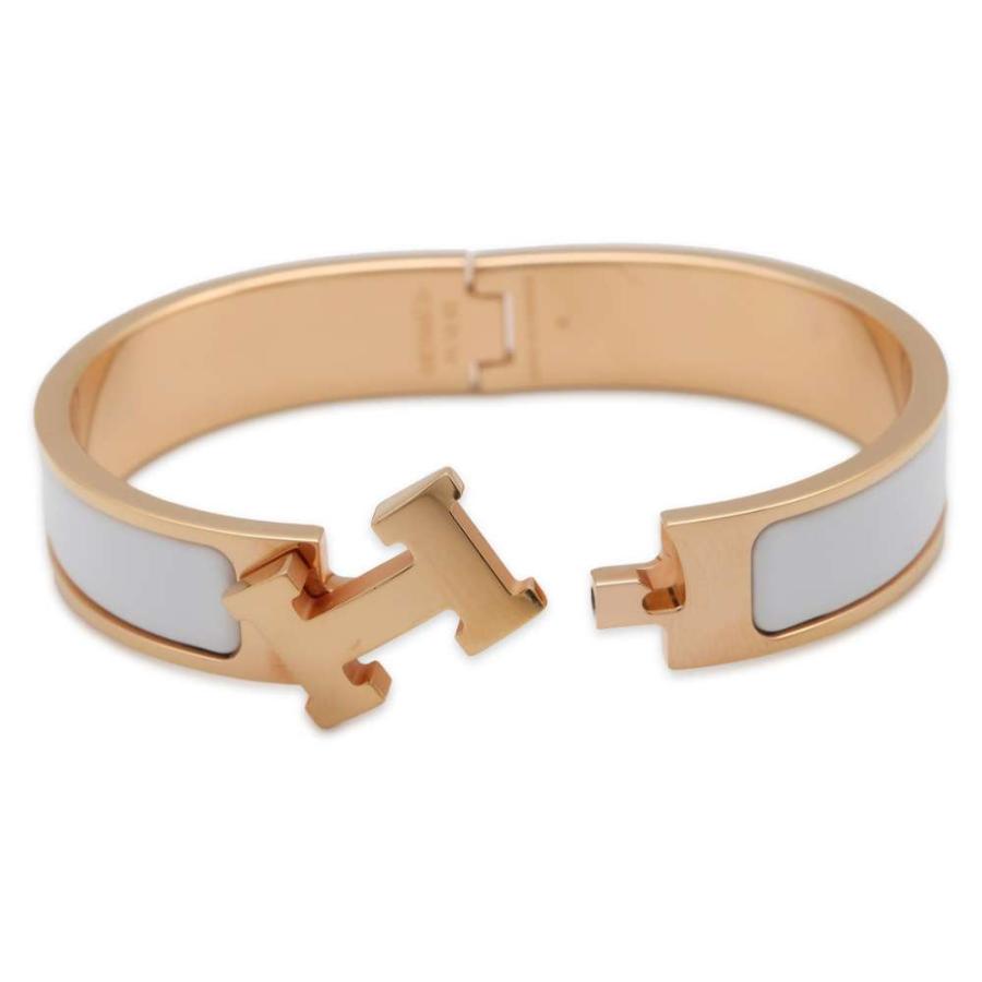エルメス ブレスレット クリックH PM ホワイト/ゴールド金具 HERMES