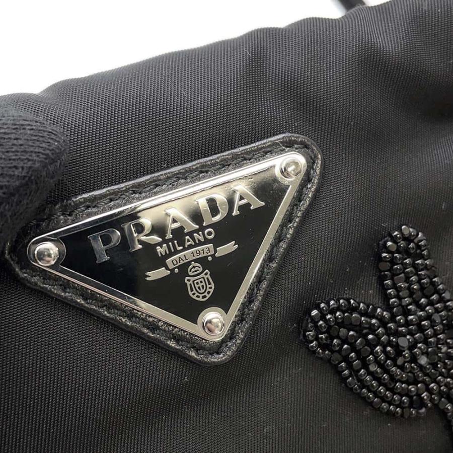 プラダ ハンドバッグ ビーズ 刺繍 ナイロン 1BA257 PRADA 2way