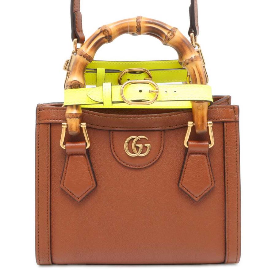 グッチ ハンドバッグ ダイアナ バンブー ミニ レザー 655661 GUCCI 