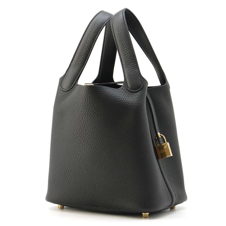 エルメス ハンドバッグ ピコタンロックPM ブラック/ゴールド金具