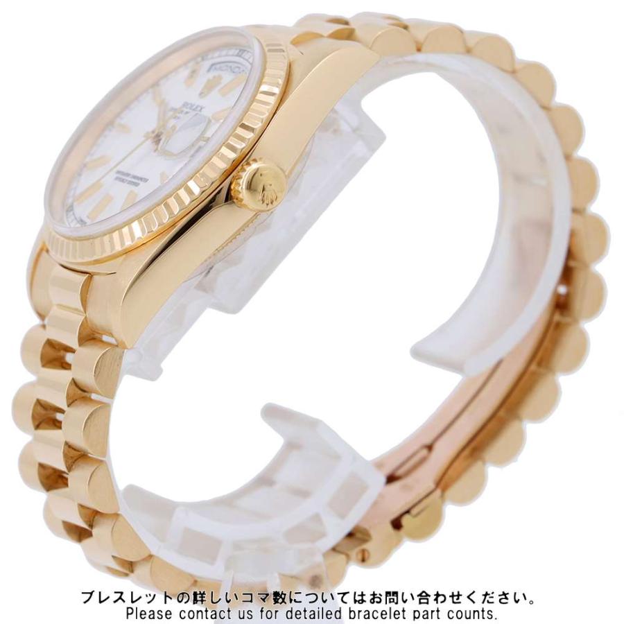 ロレックス デイデイト K18YG L番 18238 ROLEX 腕時計 白文字盤 【安心