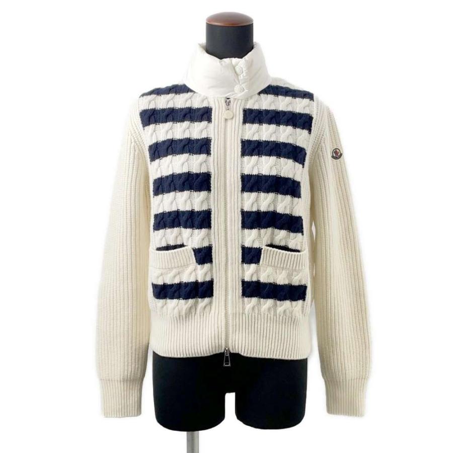 モンクレール ニットダウンカーディガン　ホワイト MONCLER（モンクレール） 【並行輸入品】モンクレール ウール