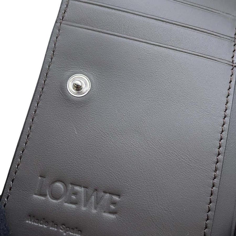 ロエベ 二つ折り財布 パズル スリム コンパクトウォレット レザー