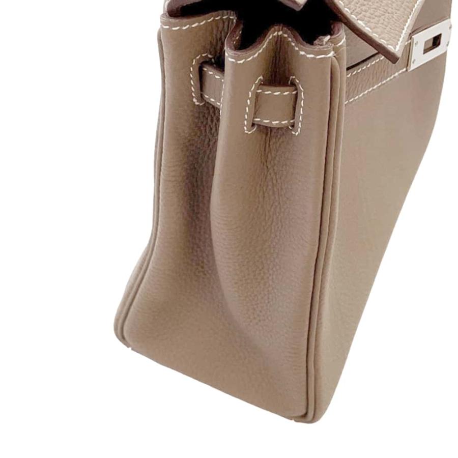 エルメス ハンドバッグ ケリー25 内縫い エトゥープ/シルバー金具 トゴ 