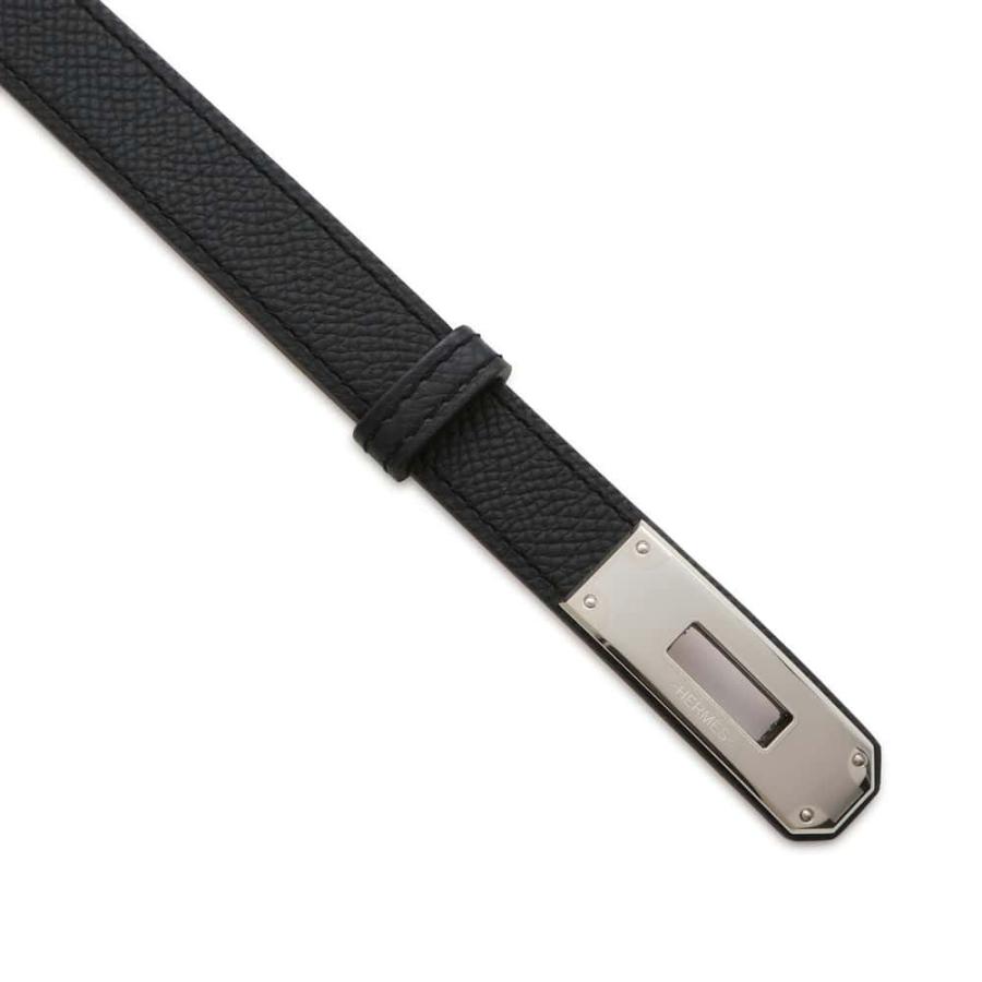 エルメス　HERMES ケリーベルト　ブラック×シルバー　B刻 エルメス ケリーベルト ブラック/シルバー金具 エプソン B刻印 HERMES