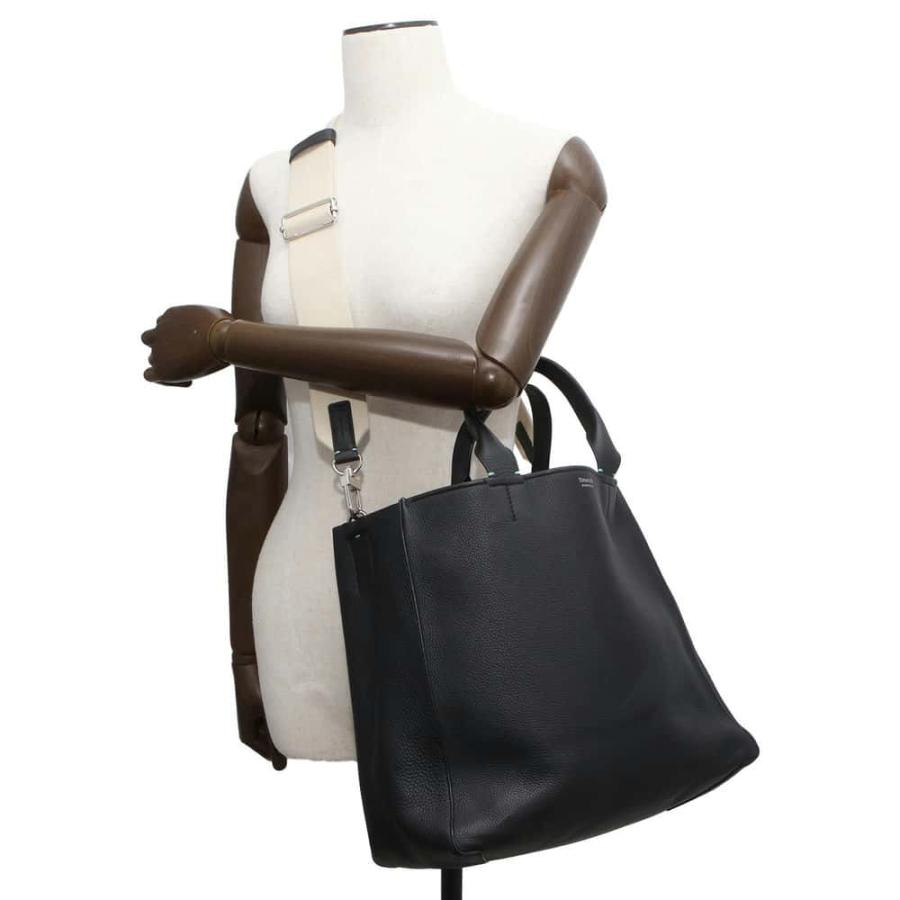 ティファニー　トートバッグ　レザー　2way 肩掛け　黒 ティファニー トートバッグ レザー Tiffany&Co. 2wayショルダーバッグ