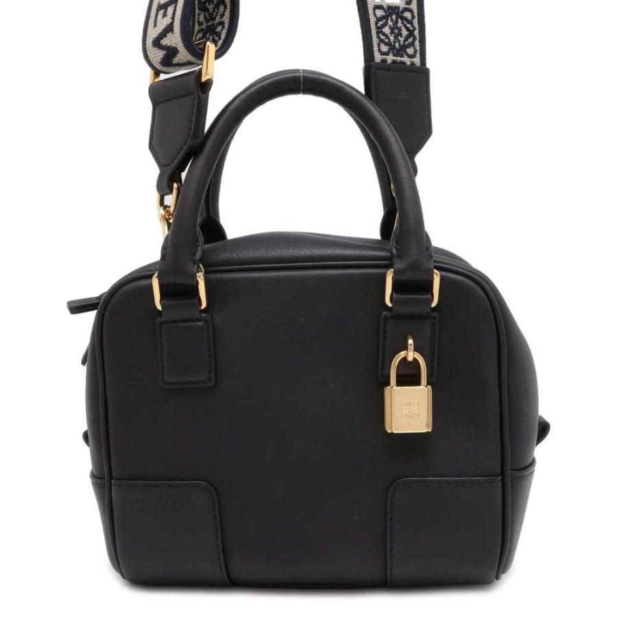 ロエベ ハンドバッグ アマソナ16 スクエア レザー A039N21X01 LOEWE 2wayショルダー 黒 【安心保証 ...
