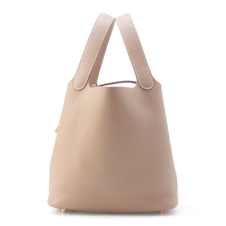 エルメス ハンドバッグ ピコタンロックMM エトゥープ/ゴールド金具