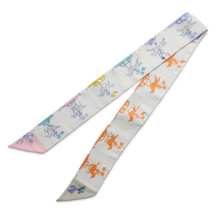 美品】エルメス スカーフ ツイリー PARADE(パラード) シルク10M25 美品