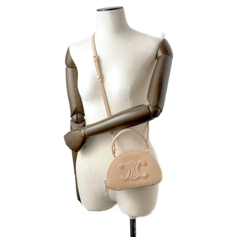 セリーヌ ハンドバッグ ハーフムーンケース パテント 10K643GEC.03PD  