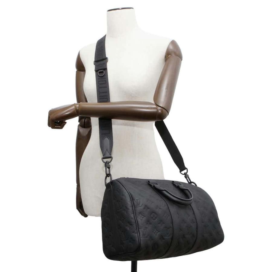 LOUIS VUITTON ルイヴィトン キーポル バンドリエール 35 ボストンバッグ M22765 ブラック トリヨンレザー ブラック金具 キーポル・バンドリエール 35 モノグラム ・トリヨン｜ルイ・ヴィトン