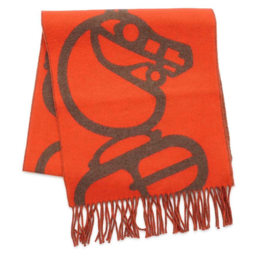 エルメス マフラー ブックルカマイユ カシミヤ HERMES フリンジ  