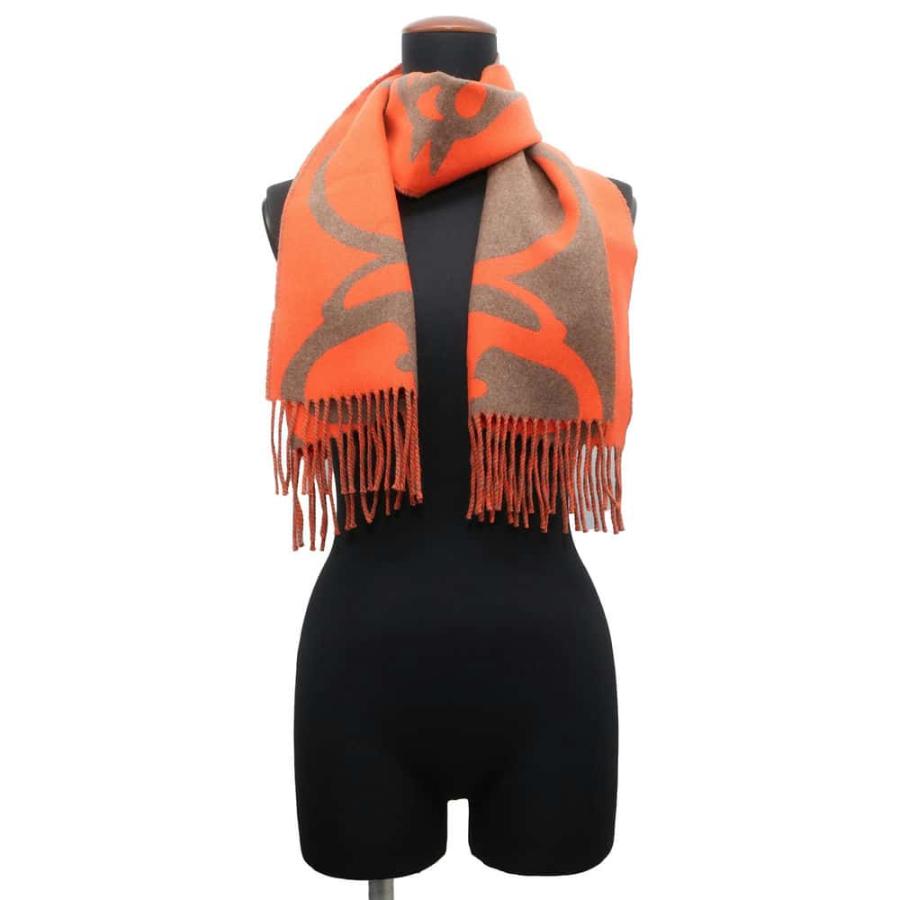 エルメス マフラー ブックルカマイユ カシミヤ HERMES フリンジ  