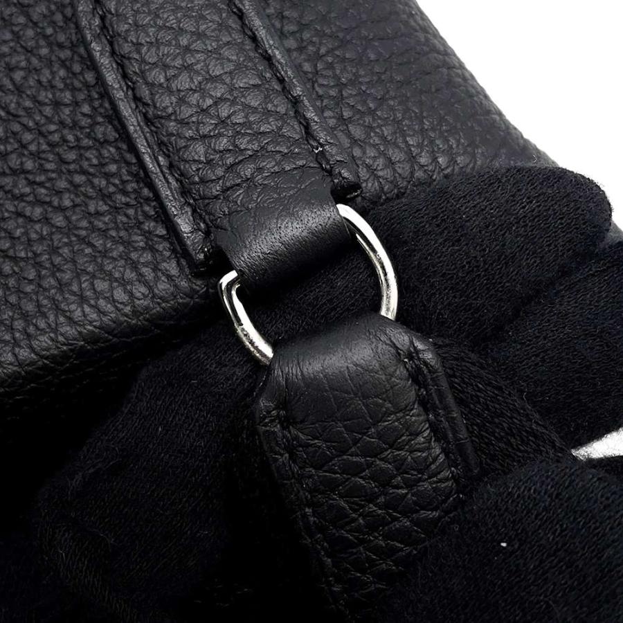 エルメス ショルダーバッグ ヴィドポッシュ ブラック/シルバー金具